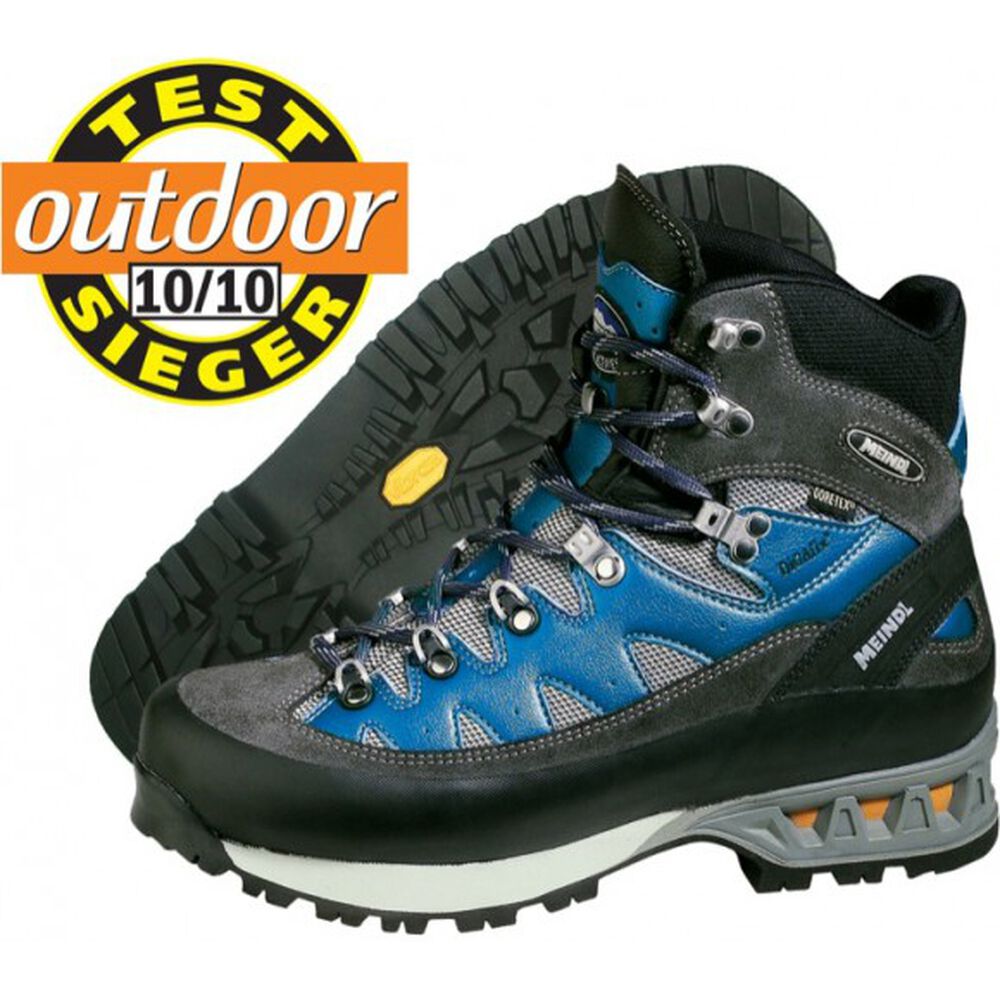 Vibram Sole Meindl Alpine Trek GTX Mens Hiking Boots Black/Blue Australia (OIC568120)